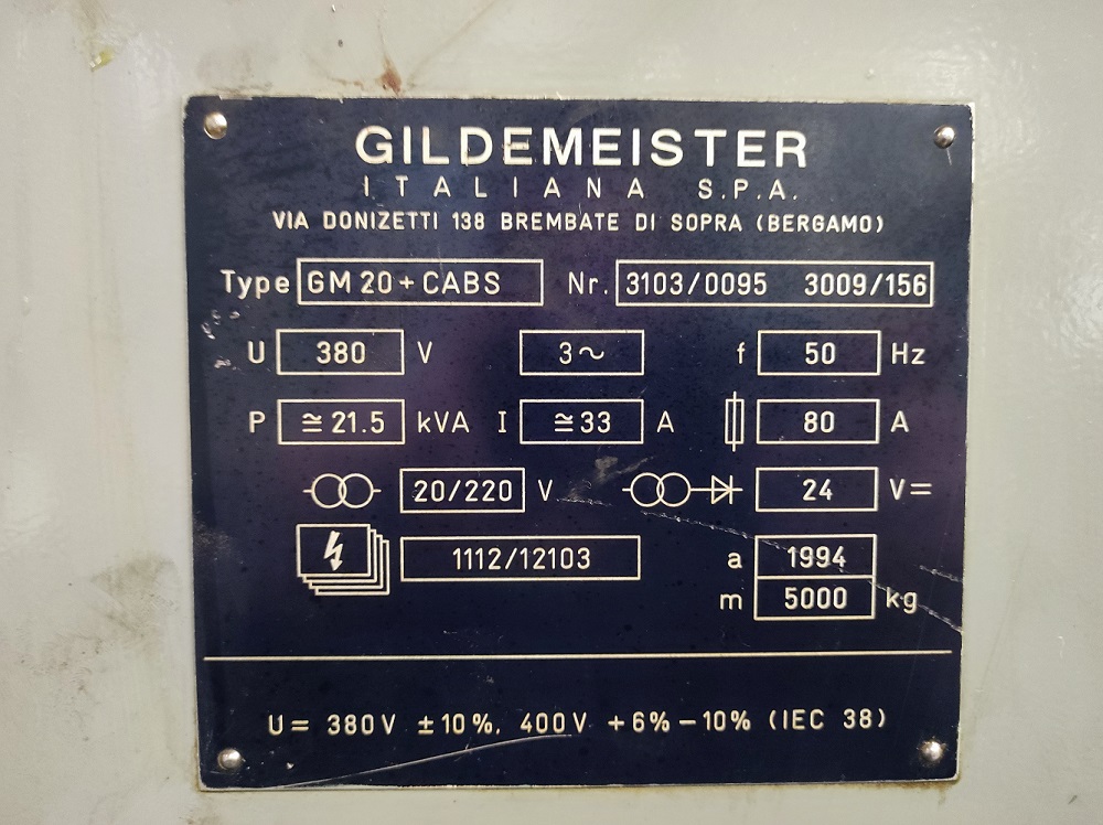 GILDEMEISTER GM20CABS – 01